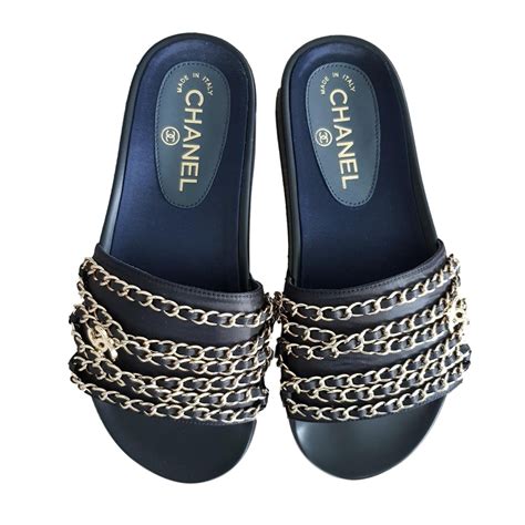 slip chanel|Chanel slides for women.